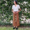 Ella Sadell Pantalón Culotte de Corduroy Deadstock en Color Camel