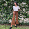 Ella Sadell Pantalón Culotte de Corduroy Deadstock en Color Camel