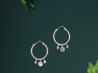 Kaametza Argollas Boho Medianas de Plata 950