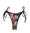 Douce Vania Swimwear África Bikini Bottom con Tiras Reversible de Polyester Reciclado