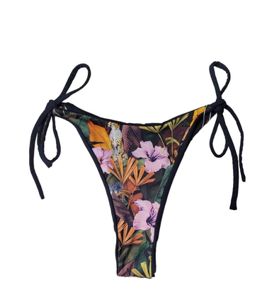 Douce Vania Swimwear África Bikini Bottom con Tiras Reversible de Polyester Reciclado