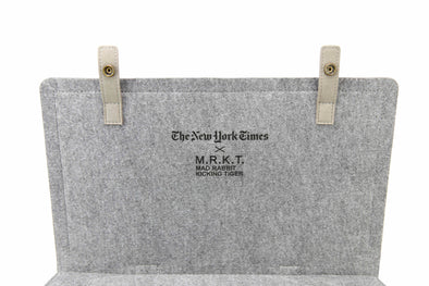 MRKT MANHATTAN SMRT FELT/SUPR FELT/MCRO SUEDE X NEW YORK TIMES Briefcase